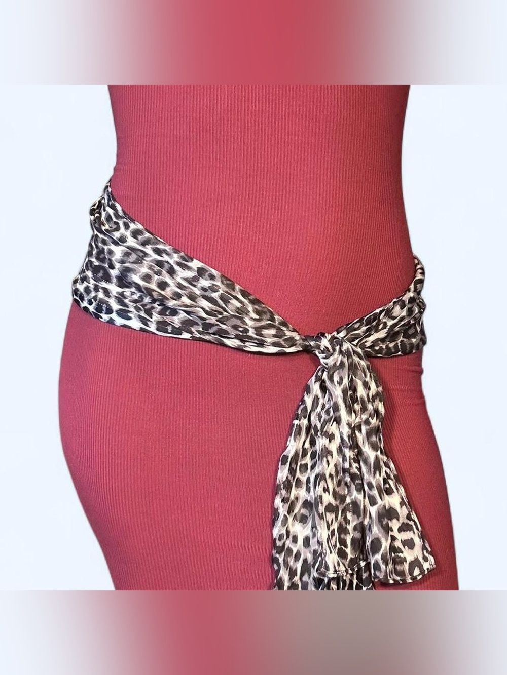 Y2K Animal Print Scarf Belt by Cejon!
